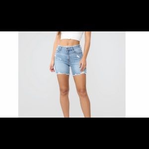 Denim cutoff shorts